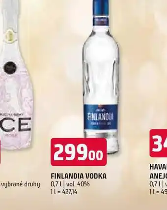 Terno Finlandia vodka nabídka