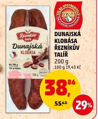 Penny Market DUNAJSKÁ KLOBÁSA ŘEZNÍKŮV TALÍŘ nabídka