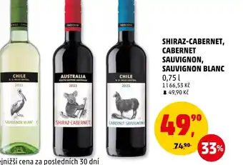 Penny Market SHIRAZ-CABERNET, CABERNET SAUVIGNON, SAUVIGNON BLANC nabídka