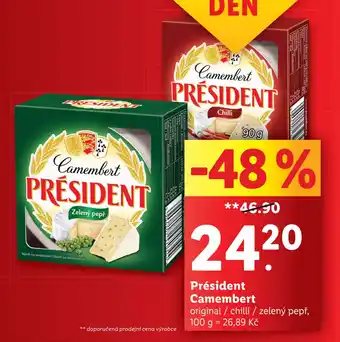Lidl Président Camembert nabídka