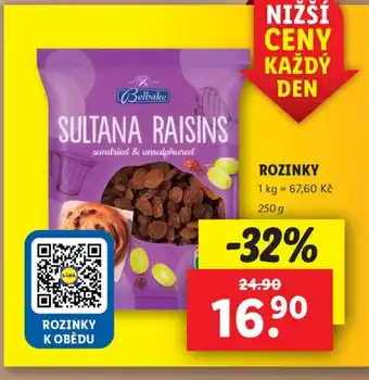 Lidl ROZINKY nabídka
