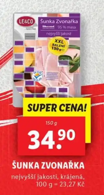 Lidl ŠUNKA ZVONAŘKA nabídka