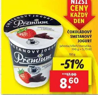Lidl ČOKOLÁDOVÝ SMETANOVÝ JOGURT nabídka