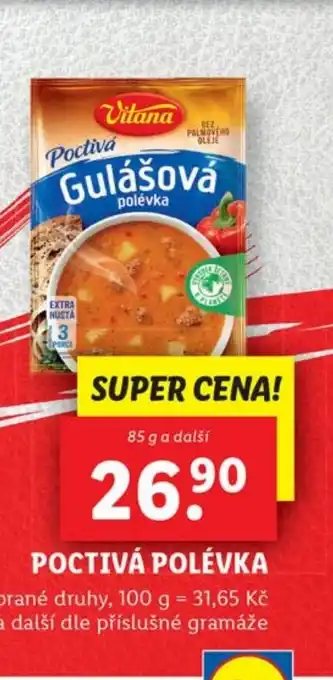 Lidl POCTIVÁ POLÉVKA nabídka