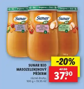Lidl SUNAR BIO MASOZELENINOVÝ PŘÍKRM nabídka