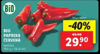 Lidl BIO PAPRIKA ČERVENÁ nabídka