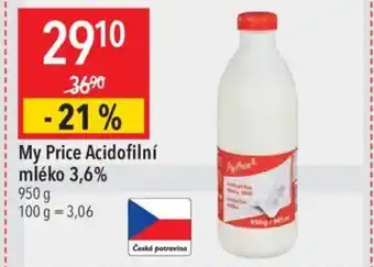 Globus My Price Acidofilní mléko 3,6% nabídka