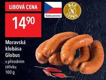 Globus Moravská klobása Globus nabídka