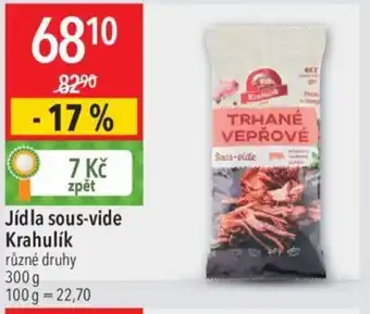 Globus Jídla sous-vide Krahulík nabídka
