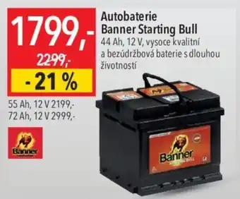Globus Autobaterie Banner Starting Bull nabídka