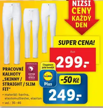 Lidl PRACOVNÍ KALHOTY ,,SKINNY / STRAIGHT/SLIM FIT" nabídka
