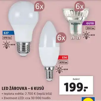 Lidl LED ŽÁROVKA - 6 KUSŮ nabídka