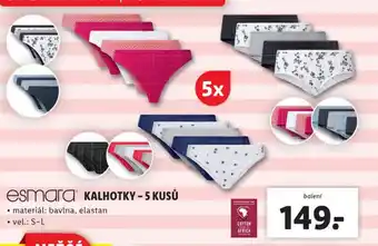 Lidl KALHOTKY - 5 KUSŮ nabídka