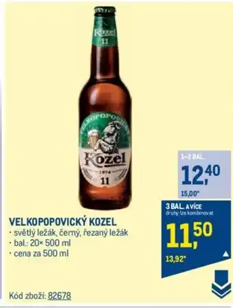 Makro VELKOPOPOVICKÝ KOZEL nabídka
