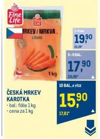 Makro ČESKÁ MRKEV KAROTKA nabídka