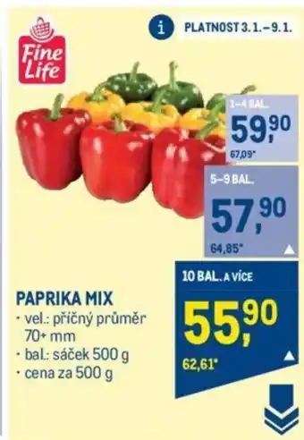 Makro PAPRIKA MIX nabídka