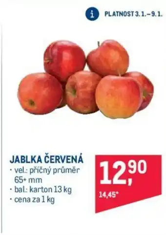 Makro JABLKA ČERVENÁ nabídka