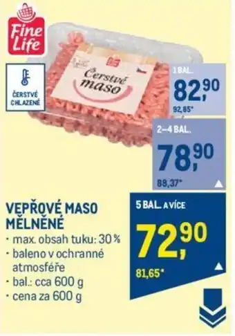 Makro VEPŘOVÉ MASO MĚLNĚNÉ nabídka