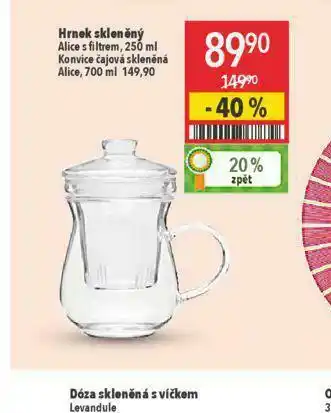 Globus Hrnek skleněný nabídka