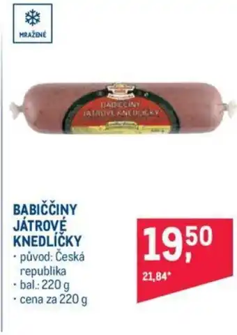 Makro BABIČČINY JÁTROVÉ KNEDLÍČKY nabídka