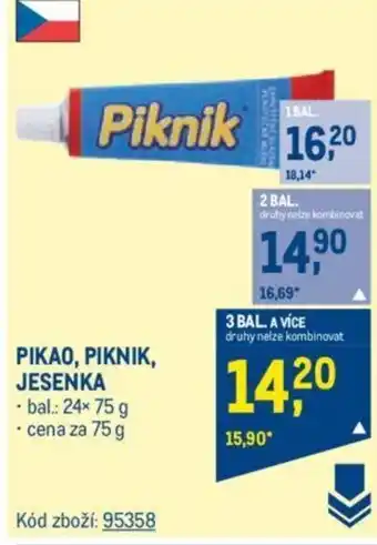 Makro PIKAO, PIKNIK, JESENKA nabídka