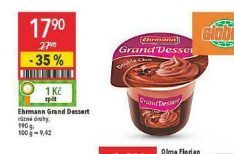Globus Ehrmann grand dessert nabídka