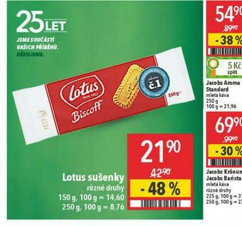 Globus Lotus sušenky nabídka