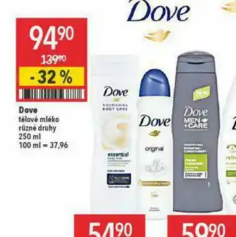 Globus Dove tělové mléko nabídka