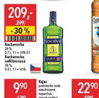 Globus Becherovka nefiltrovaná nabídka