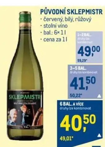 Makro PŮVODNÍ SKLEPMISTR nabídka