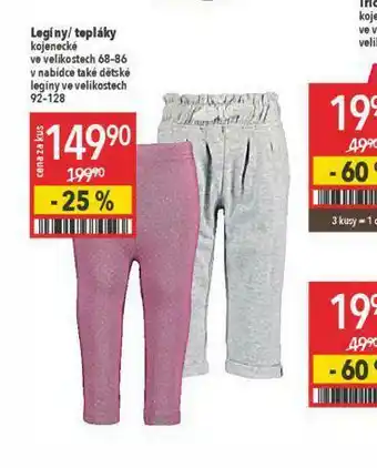 Globus Kojenecké legíny / tepláky nabídka