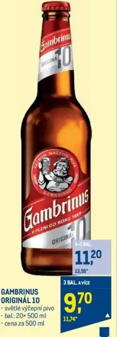 Makro GAMBRINUS ORIGINÁL 10 nabídka