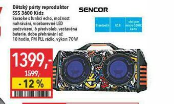 Globus Dětský párty reproduktor sencor nabídka