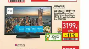 Globus Led televizor hitachi 60 cm nabídka