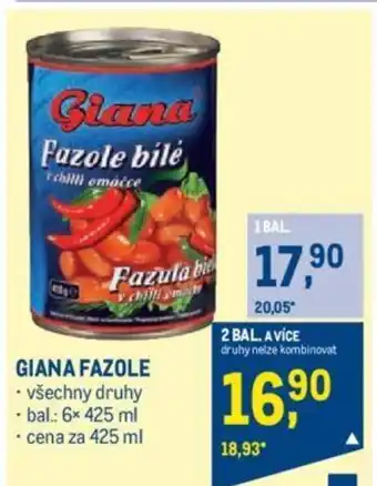 Makro GIANA FAZOLE nabídka