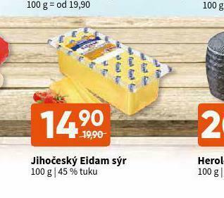 Terno Jihočeský eidam sýr 45% nabídka