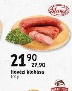 Terno Hovězí klobása nabídka