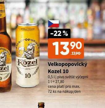 Terno Pivo velkopopovický kozel 10 nabídka