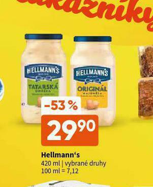 Terno Hellman´s tatarská omáčka, majonéza nabídka