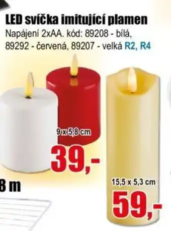 EVA LED svíčka imitující plamen nabídka