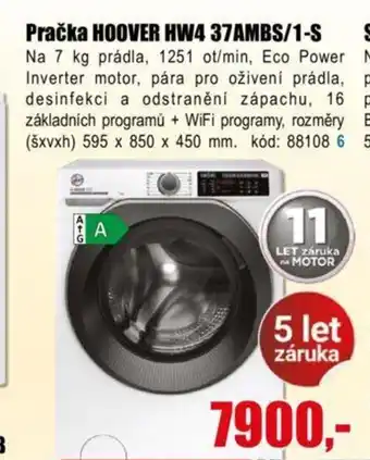 EVA Pračka HOOVER HW4 37AMBS/1-S nabídka