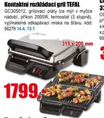 EVA Kontaktní rozkládací gril TEFAL nabídka