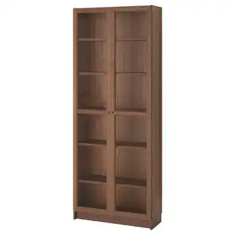 IKEA Billy / oxberg knihovna, hnědá dýha jasan, 80x30x202 cm nabídka