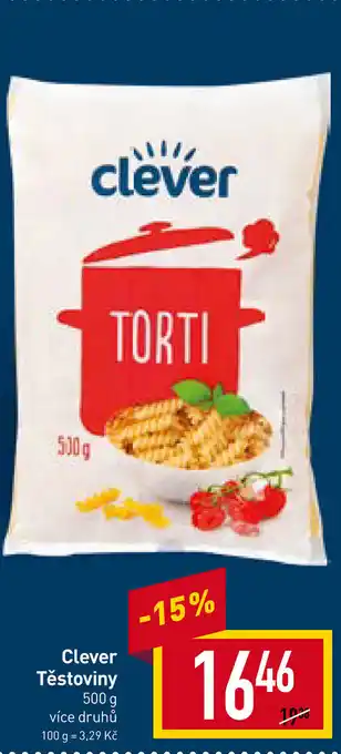 Billa Clever Těstoviny nabídka