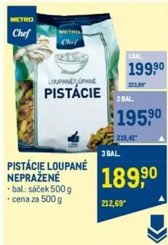 Makro PISTÁCIE LOUPANÉ NEPRAŽENÉ nabídka