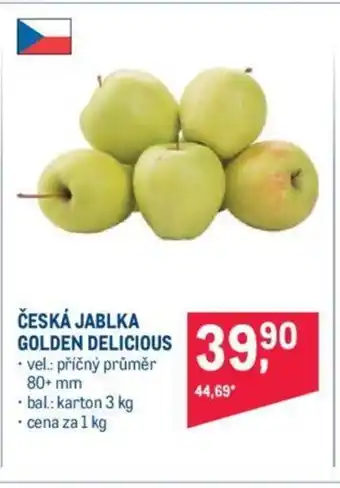 Makro ČESKÁ JABLKA GOLDEN DELICIOUS nabídka
