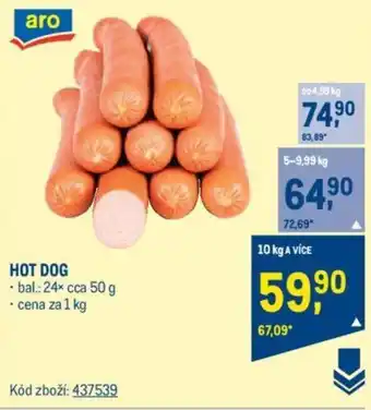 Makro HOT DOG nabídka