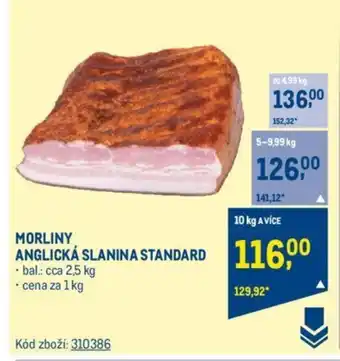 Makro MORLINY ANGLICKÁ SLANINA STANDARD nabídka
