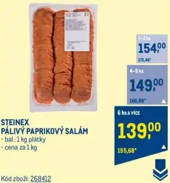 Makro STEINEX PÁLIVÝ PAPRIKOVÝ SALÁM nabídka