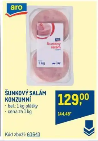 Makro ŠUNKOVÝ SALÁM KONZUMNÍ nabídka